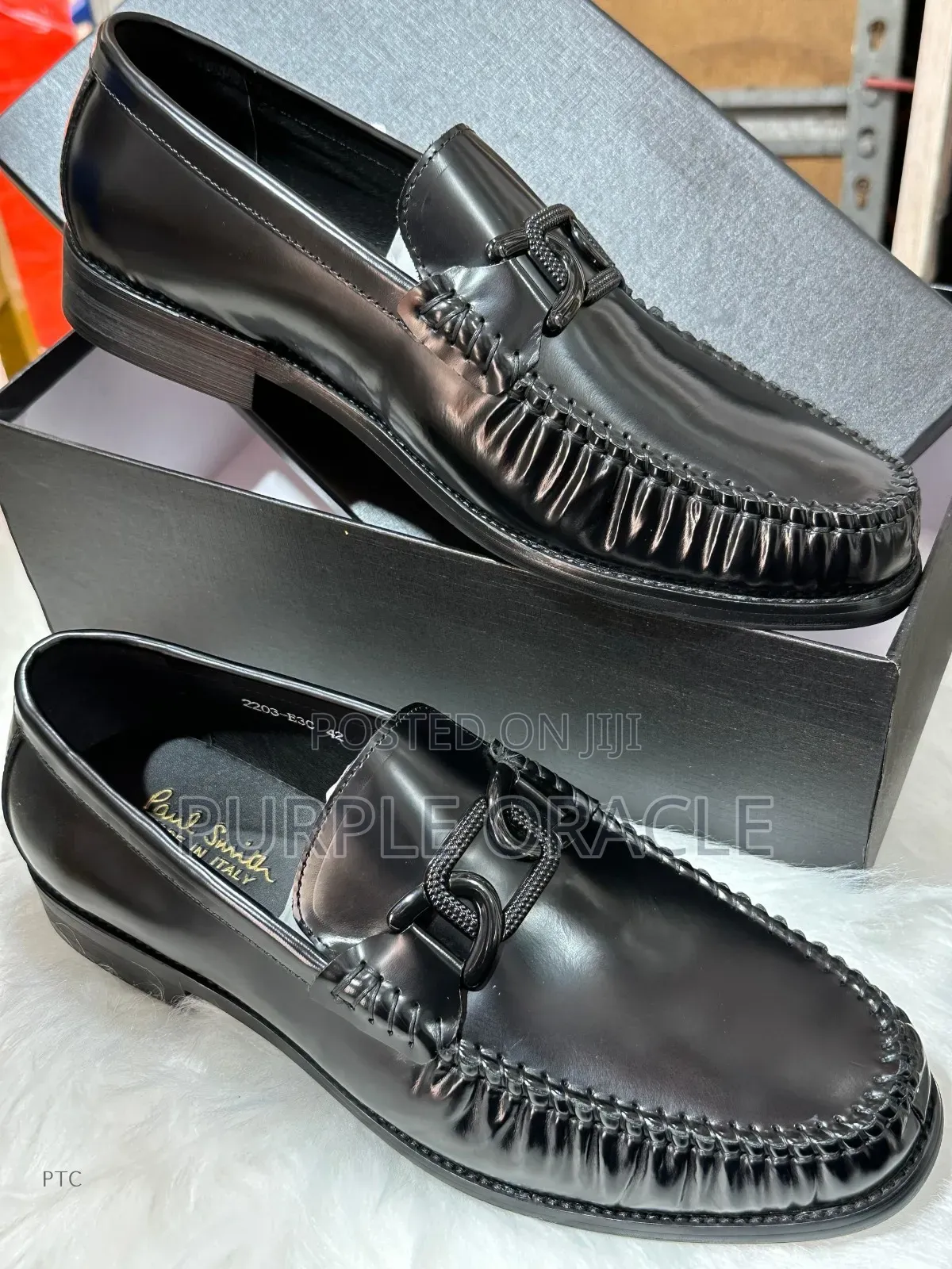 The Paul Smith Italian Calfskin Bit Loafer In Burnished Oxblood