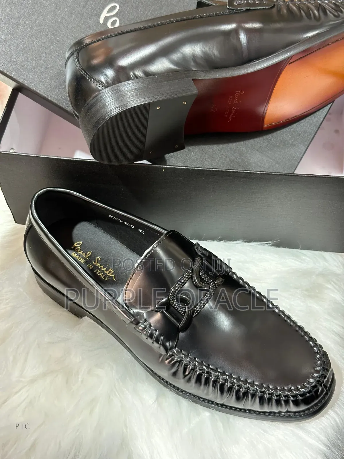 The Paul Smith Italian Calfskin Bit Loafer In Burnished Oxblood
