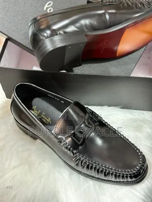The Paul Smith Italian Calfskin Bit Loafer In Burnished Oxblood