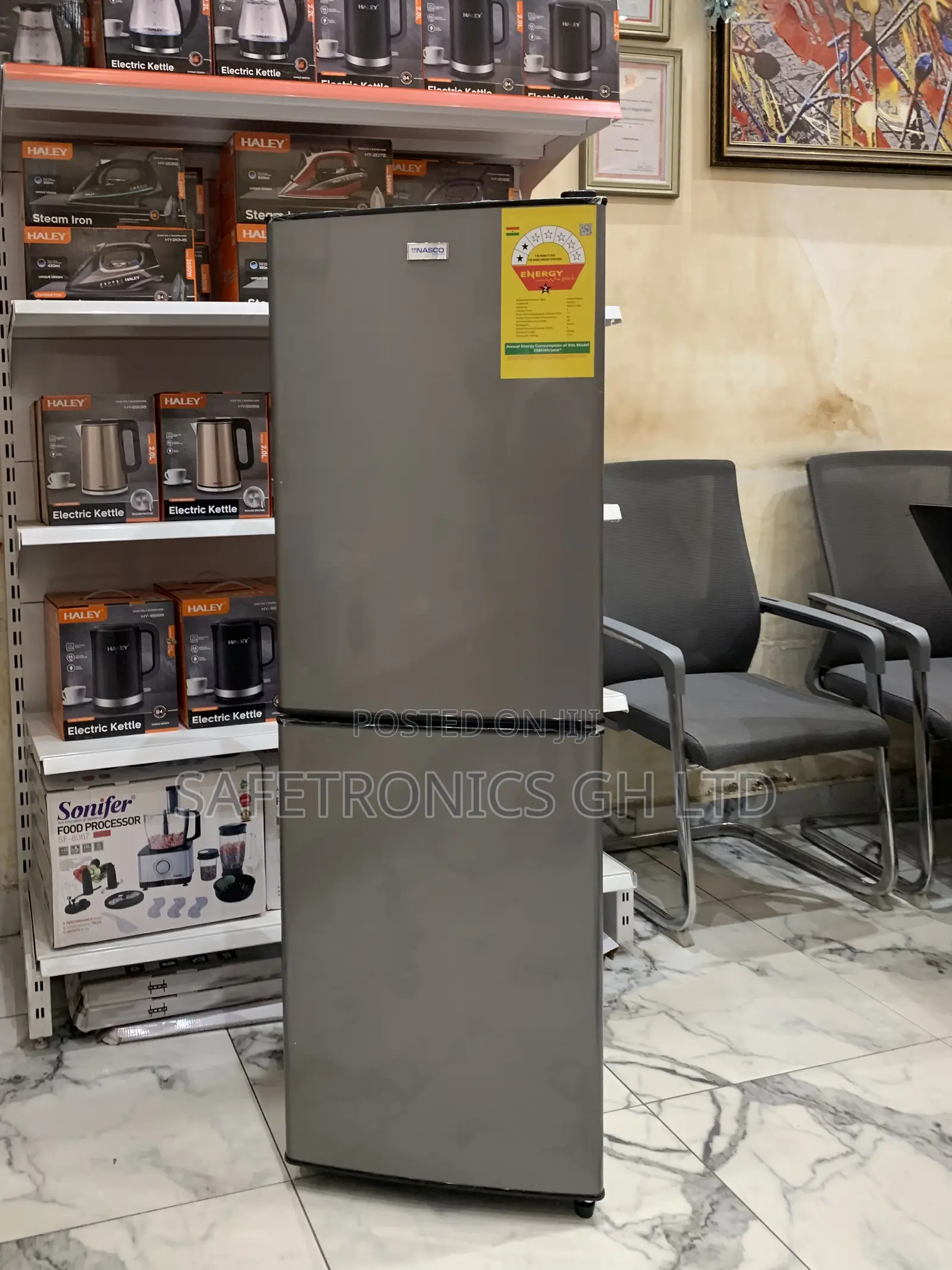 Premium Fast Nasco-2d-20fl Bottom Mount Grey 158 Liters Silver Fridge