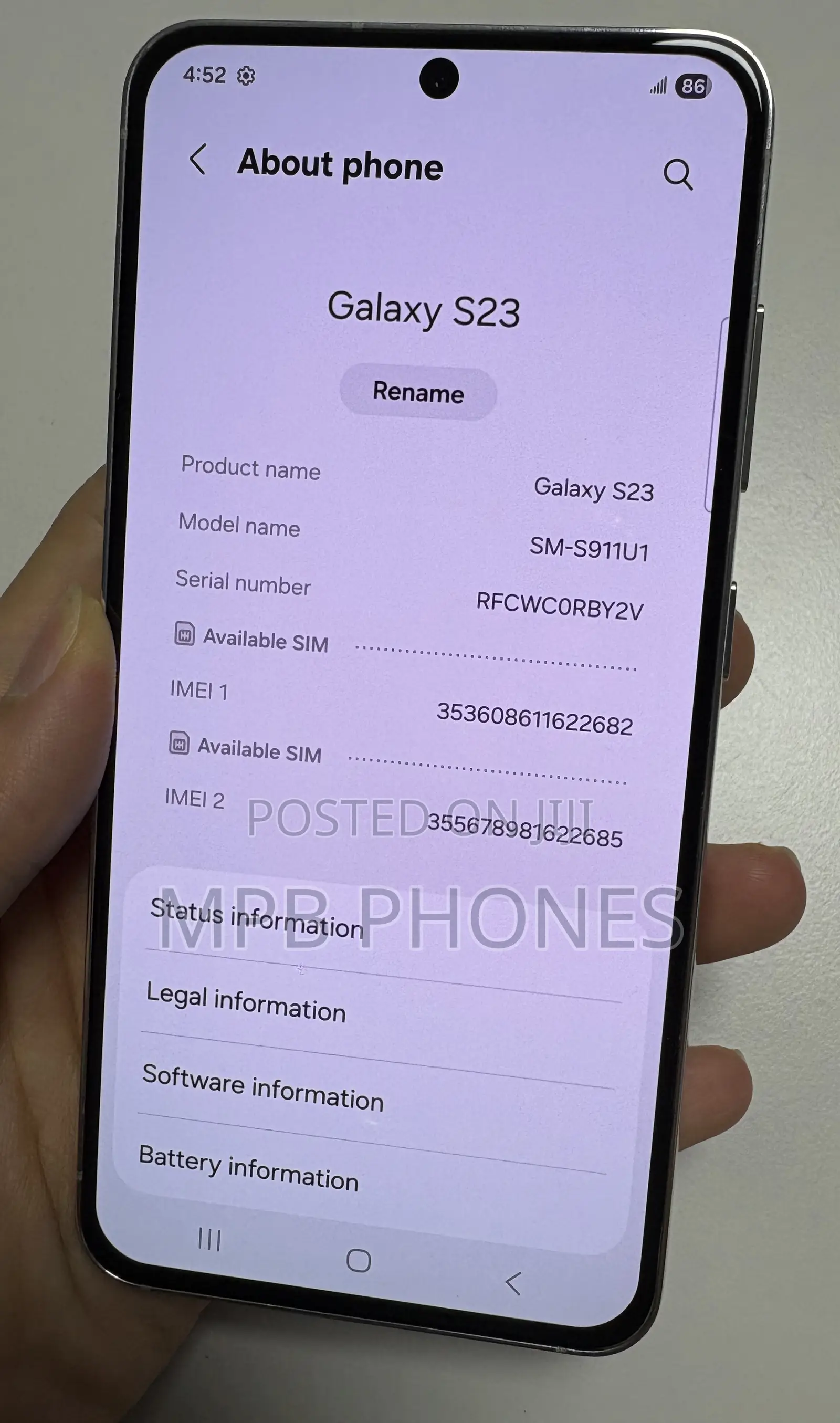 Samsung Galaxy S23 128 GB White