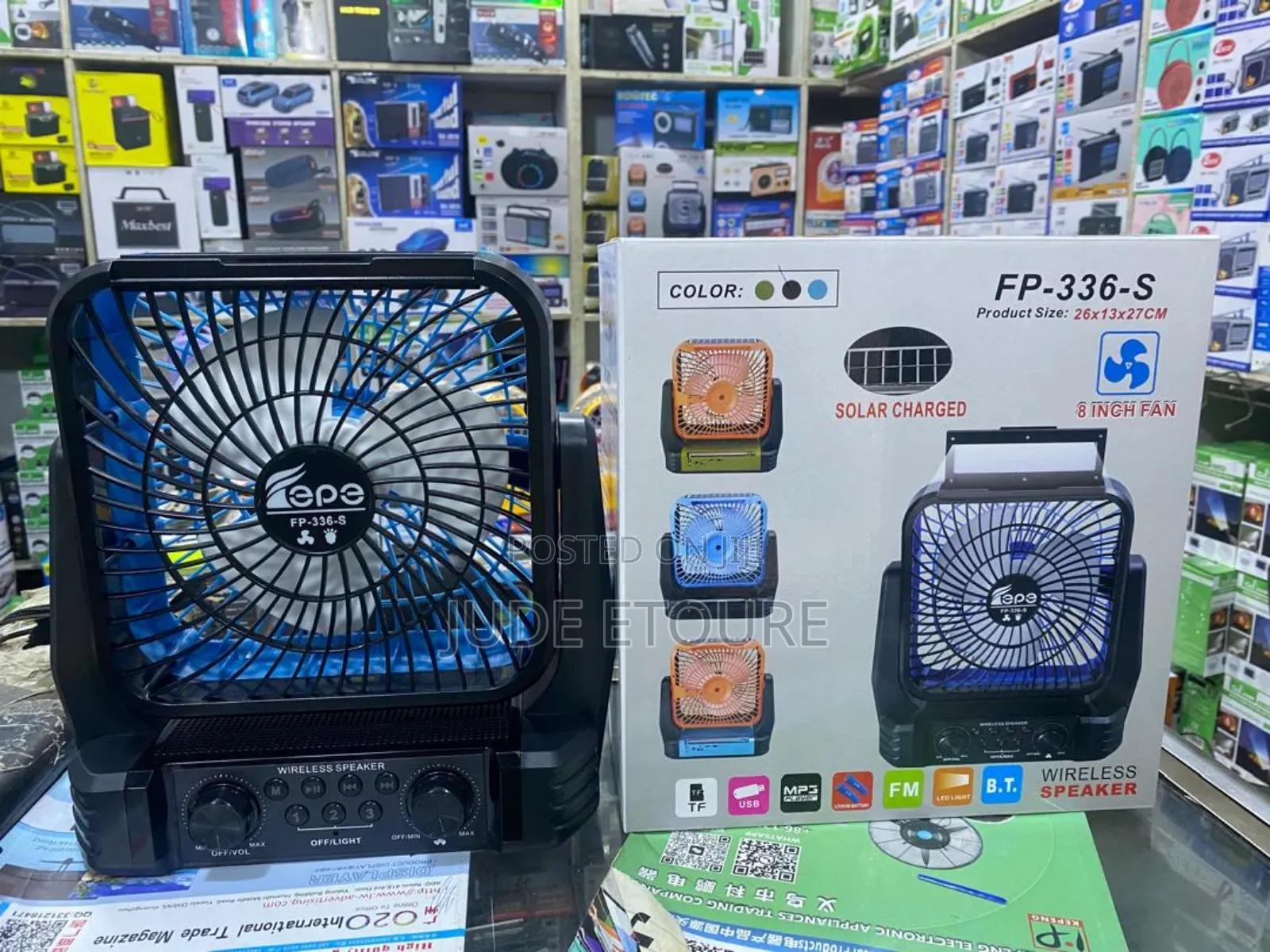 Fan / Wireless Speaker/ Led Light
