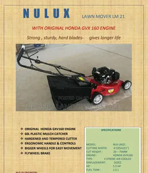 Honda/ Nulux Lawn Mower Available