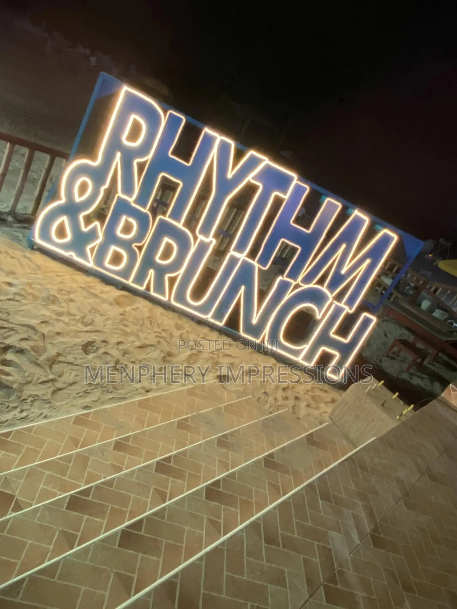 Events Background Sign With Light