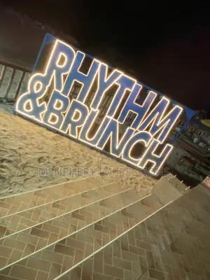 Events Background Sign With Light