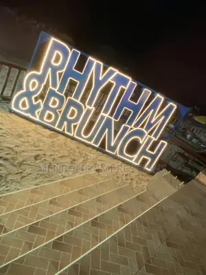 Events Background Sign With Light