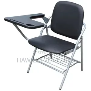 Training Room Chair With a Writing Pad and a Cup Holder