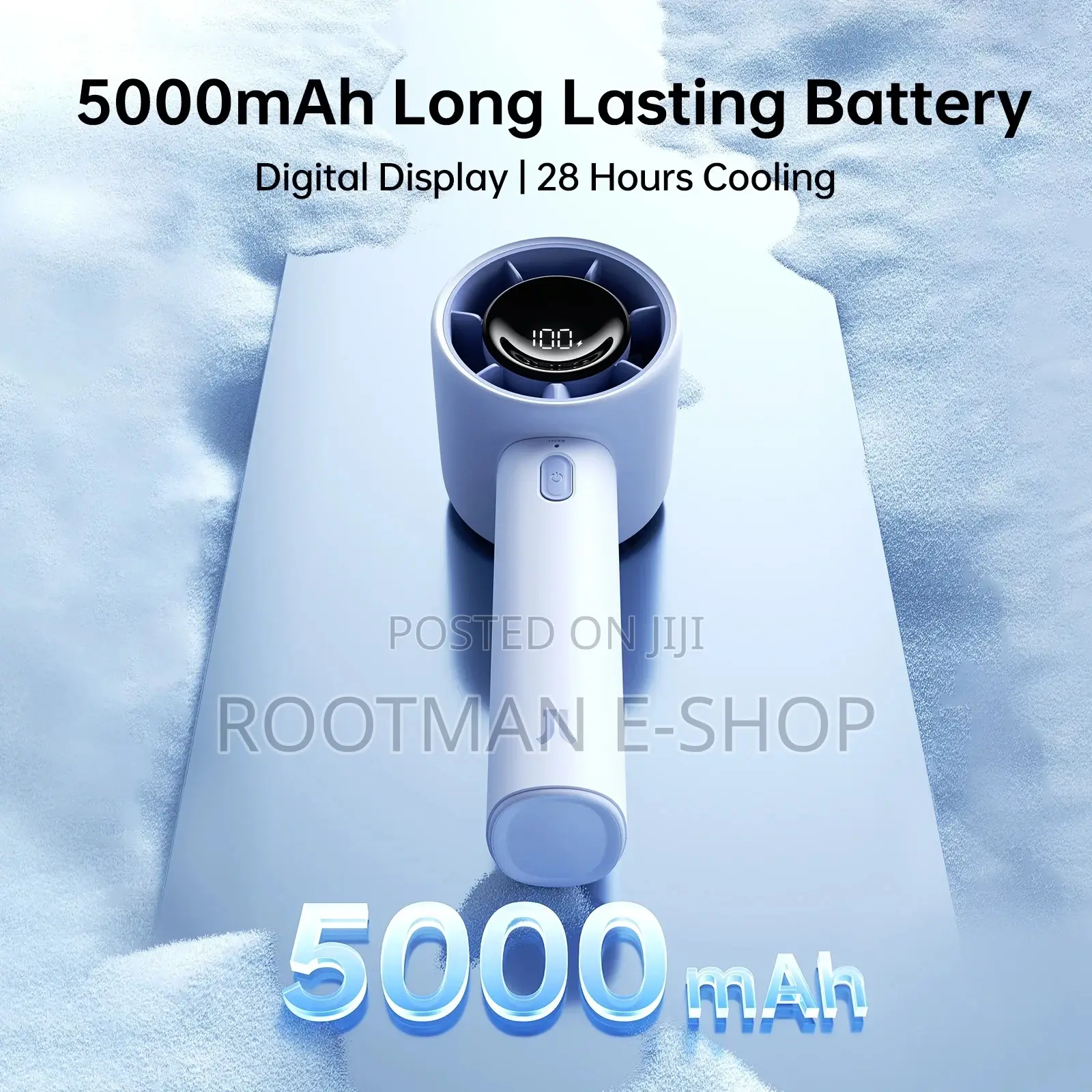 Jisulife New Mini Portable Fan , 5000mah Battery Long-Lasting Power