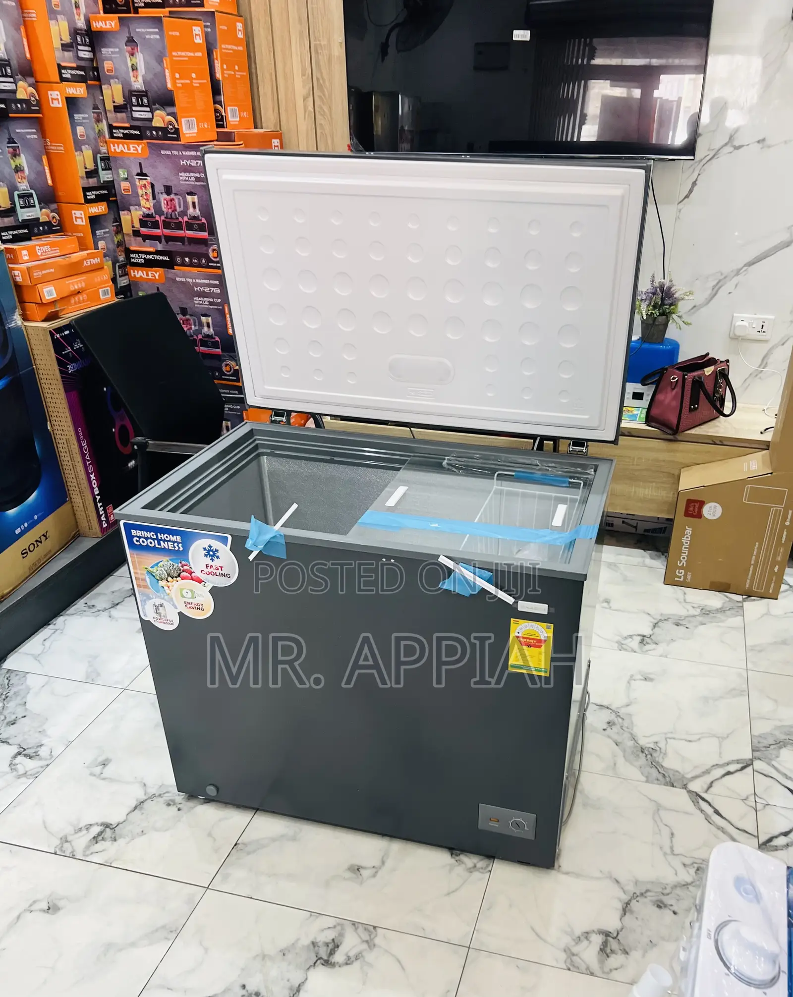 Unique Design Nasco-Nas300 250liters Electric Chest Freezer;(Gray)