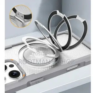 Magnetic Case for iPhone 13 to 16 Pro Max, Ring Kickstand Mag-Safe