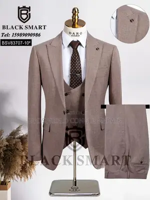 Textured Three Piece Suit