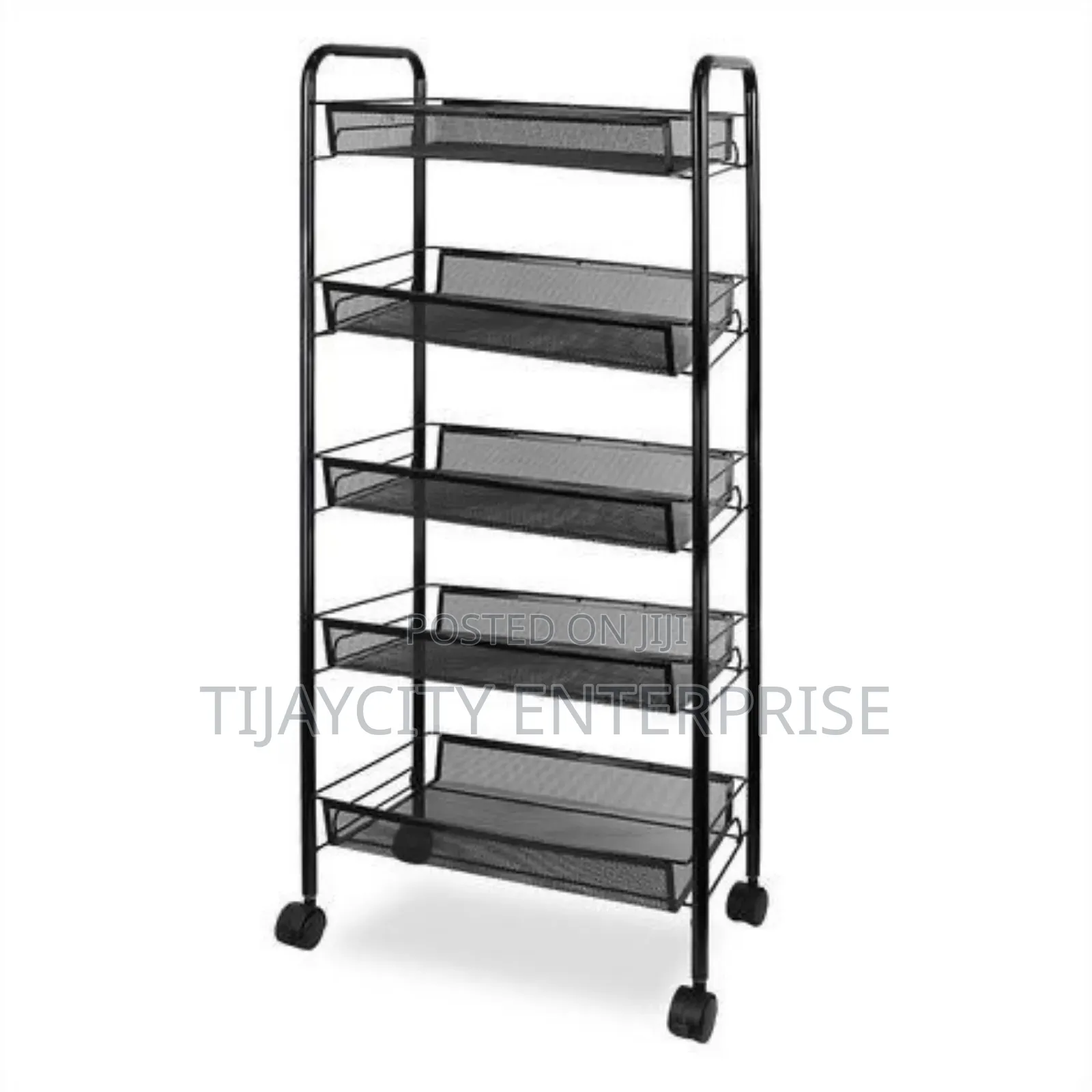 5 Tier Metal Rolling Cart