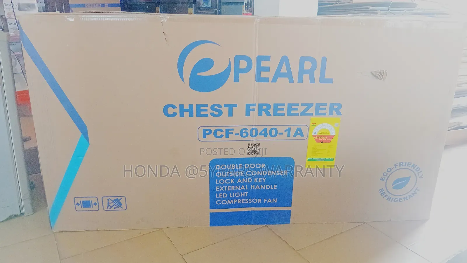 Pearl 508l Reliable Double-Door Chest Freezer