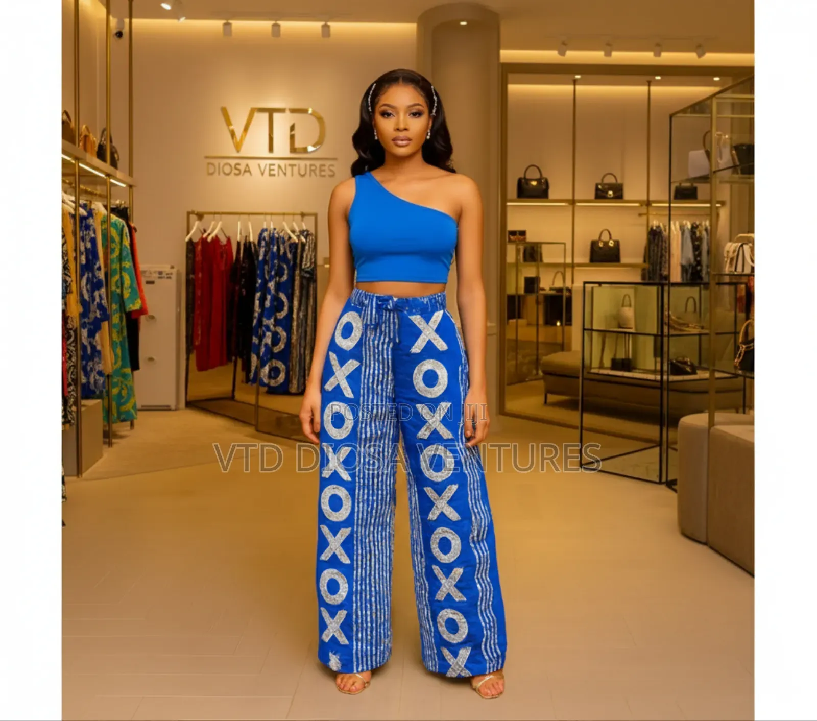 Palazzo Pant With Crop Top