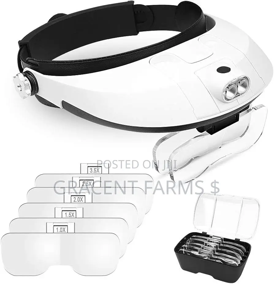 2 Led Headband Illuminating Magnifier