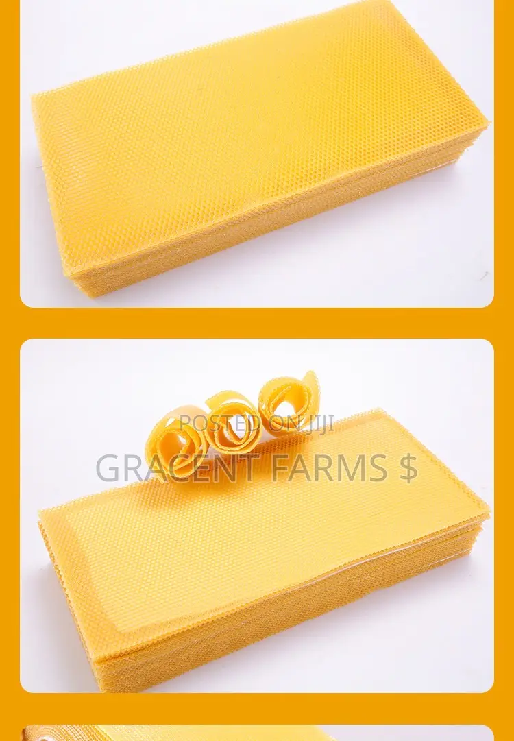 41.5 X 19.5cm Premium Beeswax Foundation Sheet