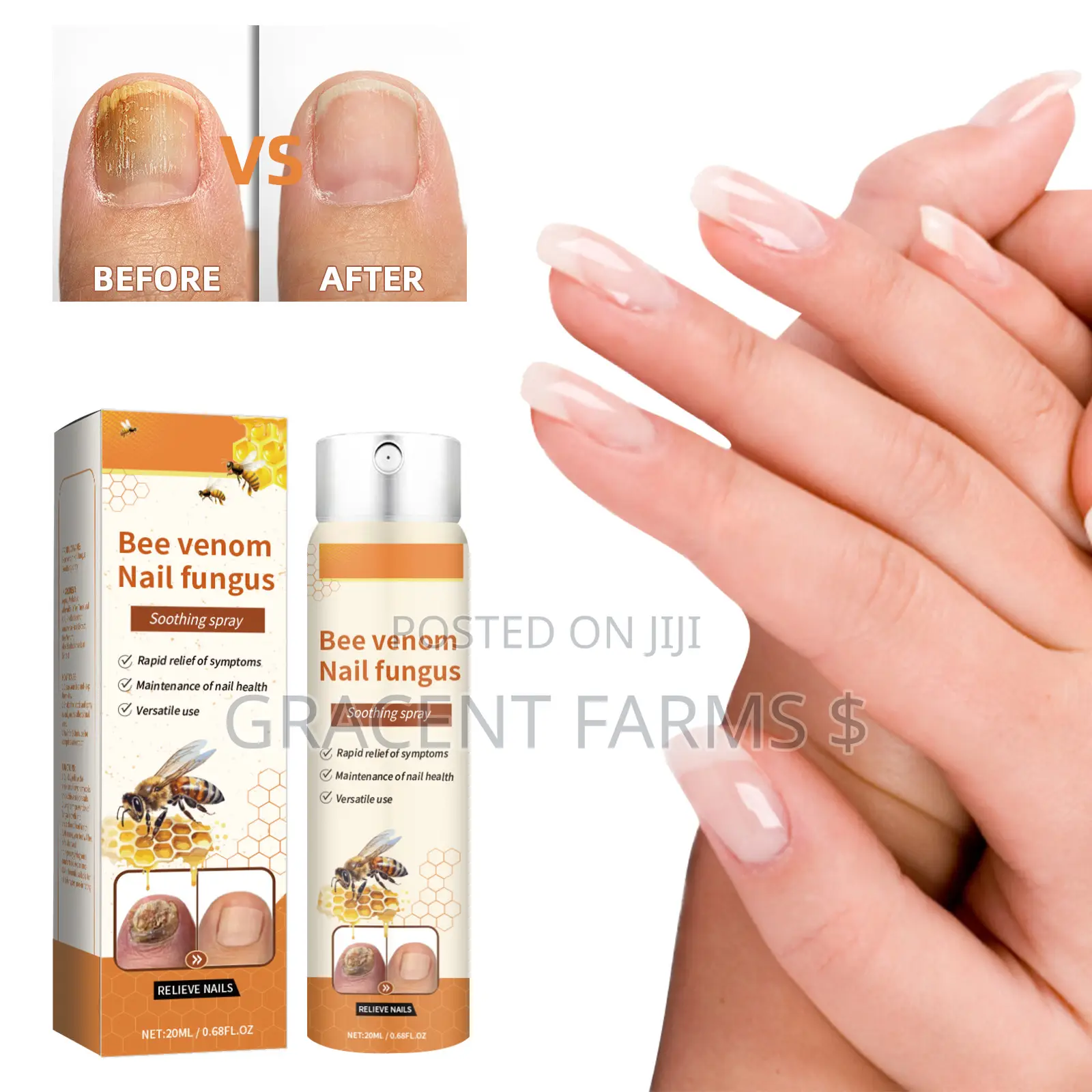 Bee Venom Nail Fungus Soothing Spray.