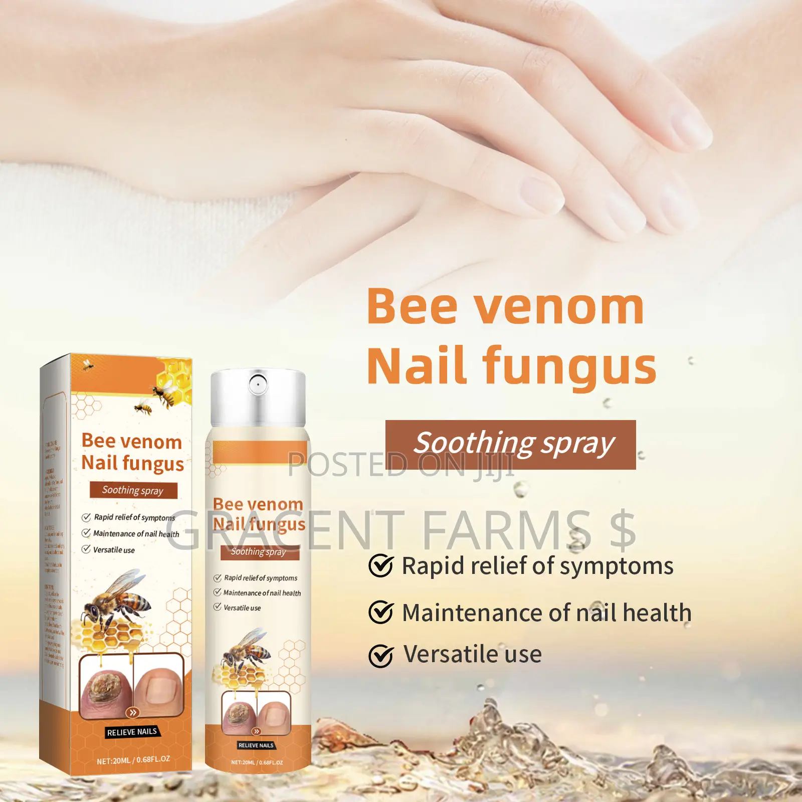 Bee Venom Nail Fungus Soothing Spray.