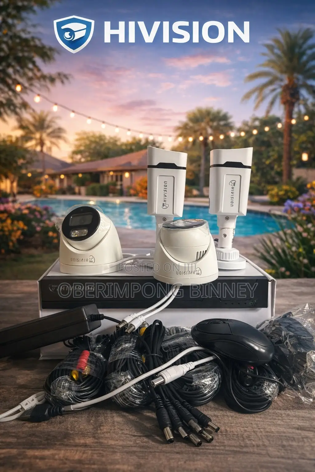 CCTV Kit 4 Channel 4 Channel 2mp Full Colored Camera