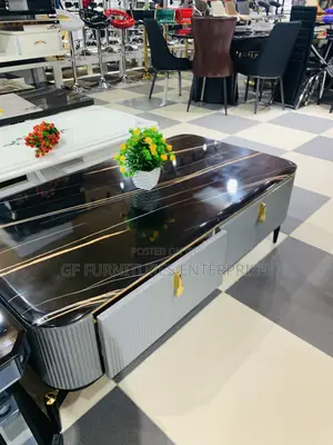 Modern Black Marble Coffee Table