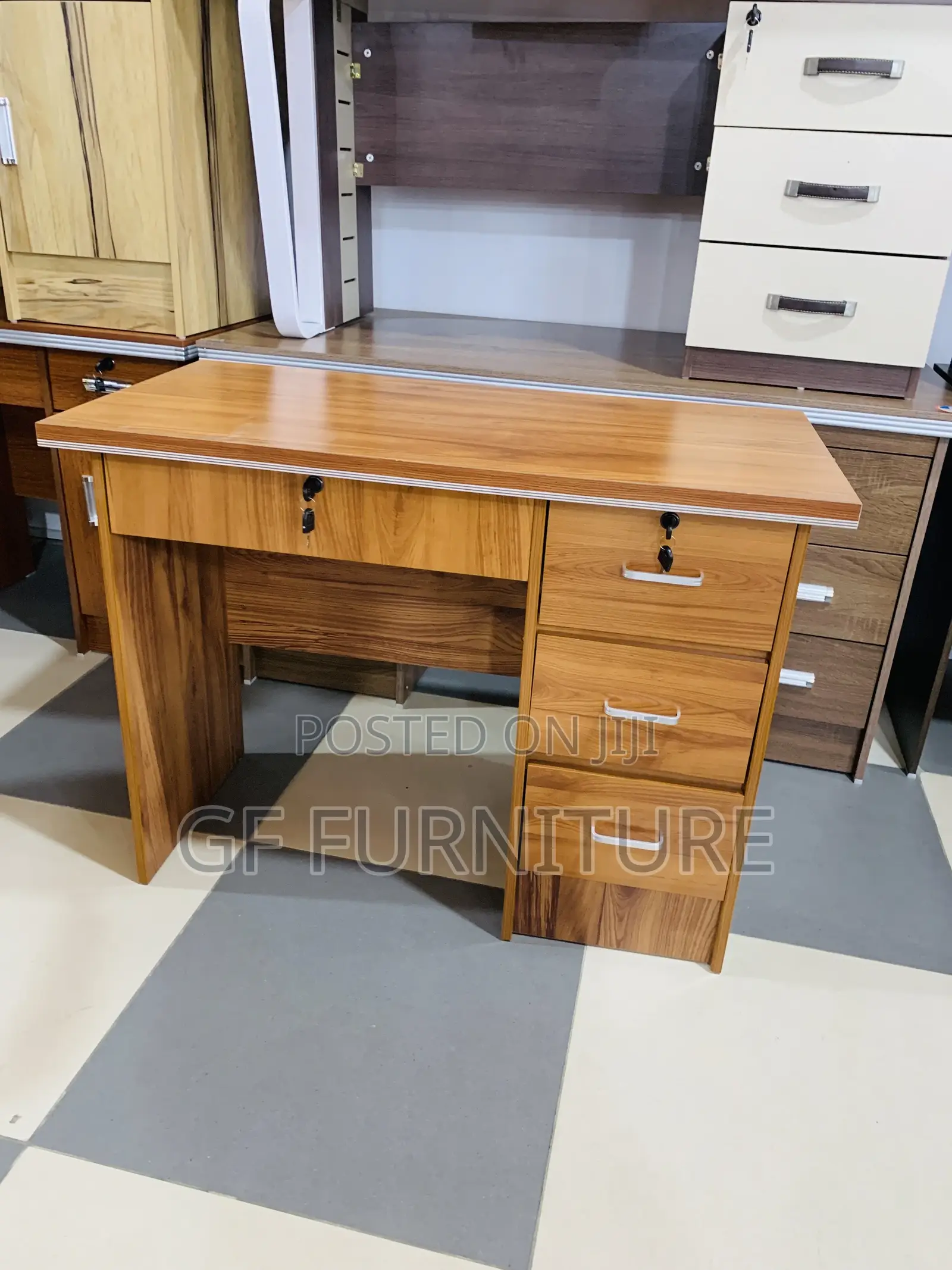 Modern Wood-Grain Office Desk