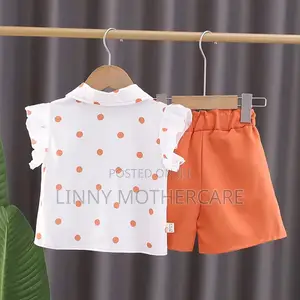 Adorable Girls Top With Matching Shorts