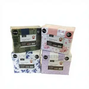 Cotton Fitted Bed Sheet 6pcs Set
