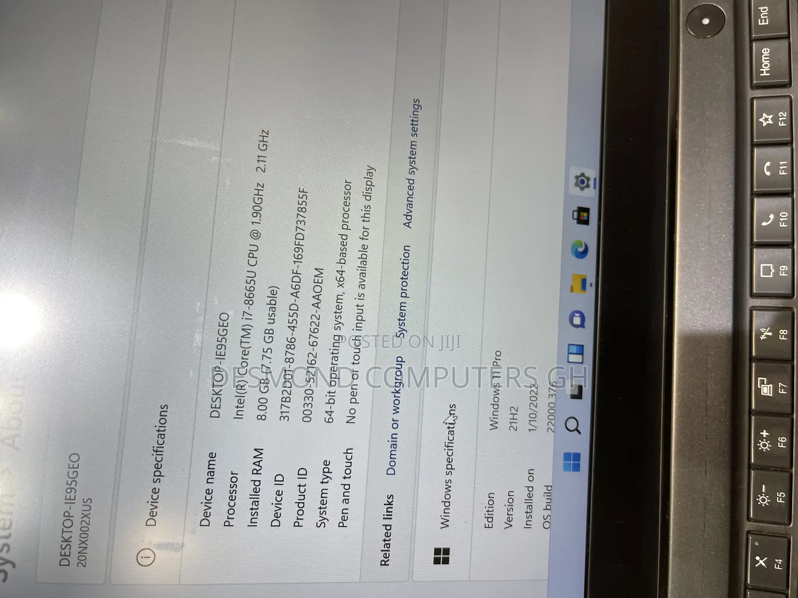 Laptop Lenovo Thinkpad T490s 8GB Intel Core i7 SSD 256GB