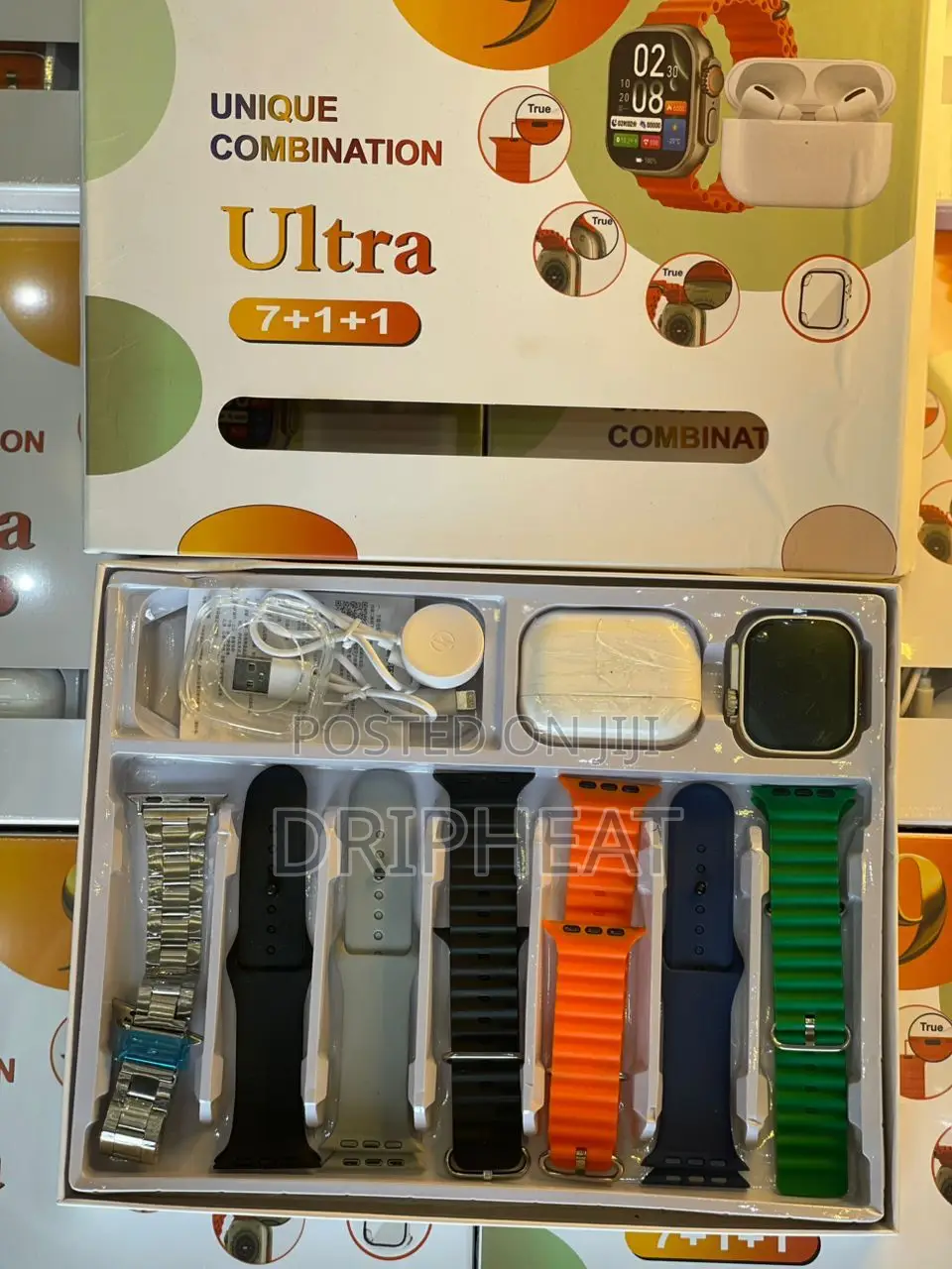 9 in One Watch Strap, Smart Watch and Earbuds Combo