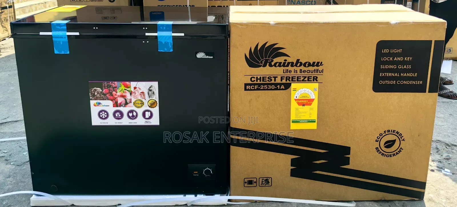 Rainbow Chest Freezer
Model Number: RCF-2530-1a 
Liters: *200ltrs**