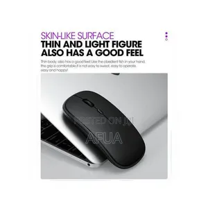 Optical Wireless Mouse Rechargeable Slim Game Mice - Black