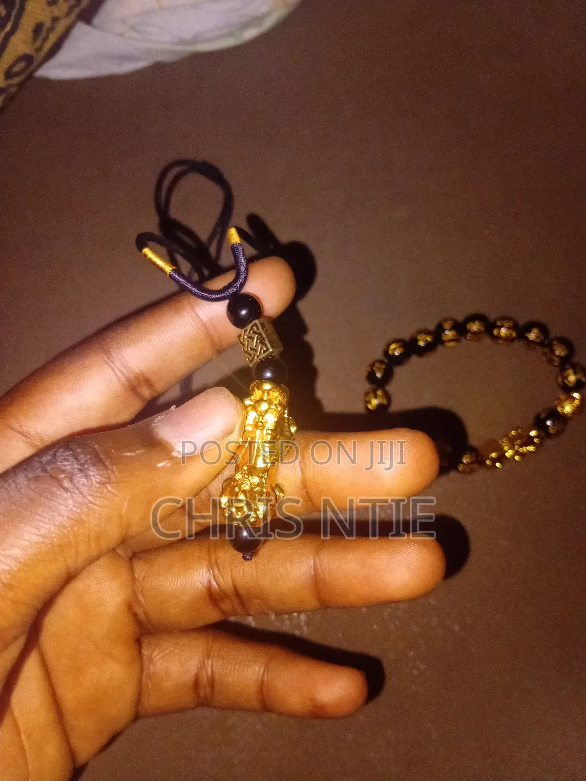 New Feng Shui Black Wealth Bracelet Necklace Set