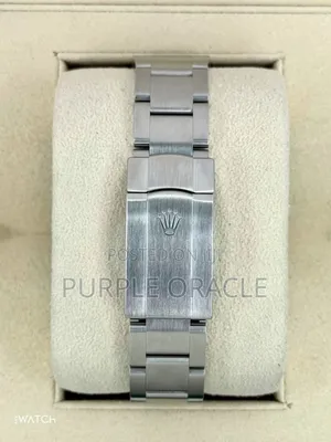 Rolex Oyster Pepertual 41mm Silver Black Dial Watch