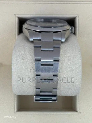 Rolex Oyster Pepertual 41mm Silver Black Dial Watch