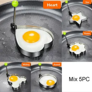5pcs Stainless Steel 5style Fried Egg Pancake Shaperomelette