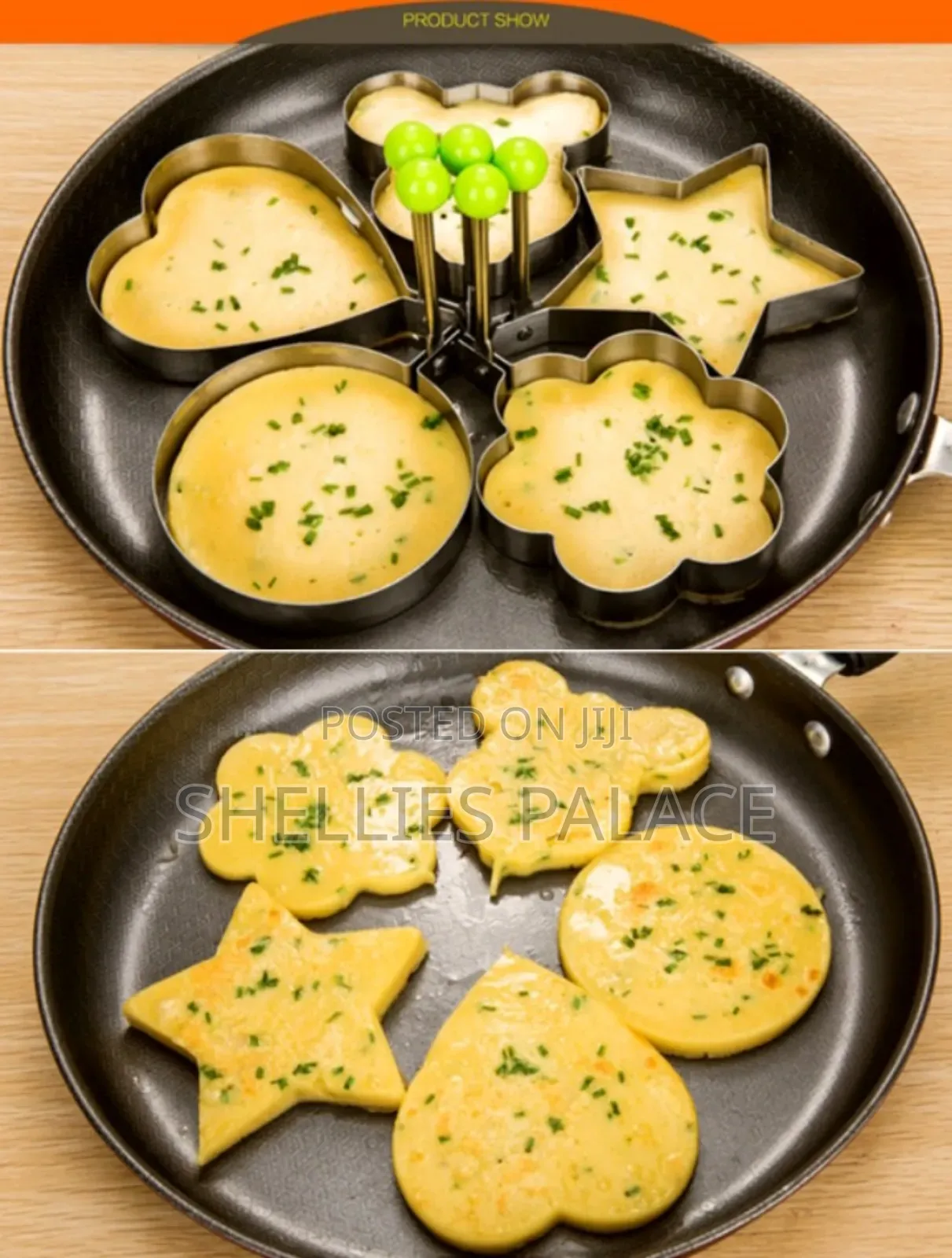 5pcs Stainless Steel 5style Fried Egg Pancake Shaperomelette