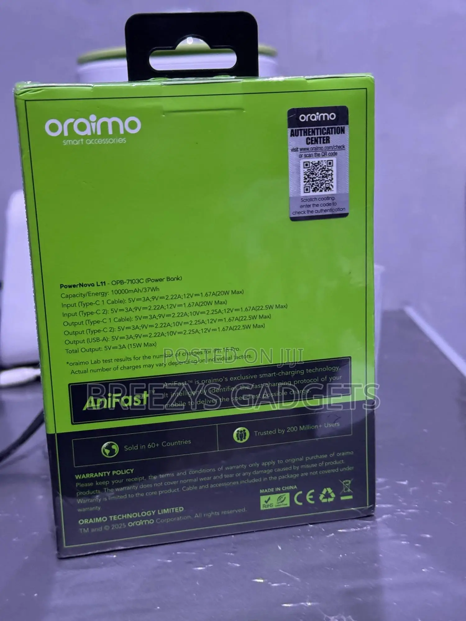 Oraimo Powernova L11 10000mah 22.5w Power Bank