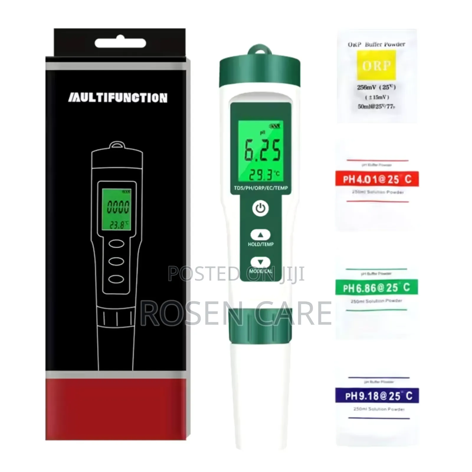 9-in-1 Ph Meter, Orp, Ec, Tds, H2, S.G, Temp, Salt, Water Quality Test