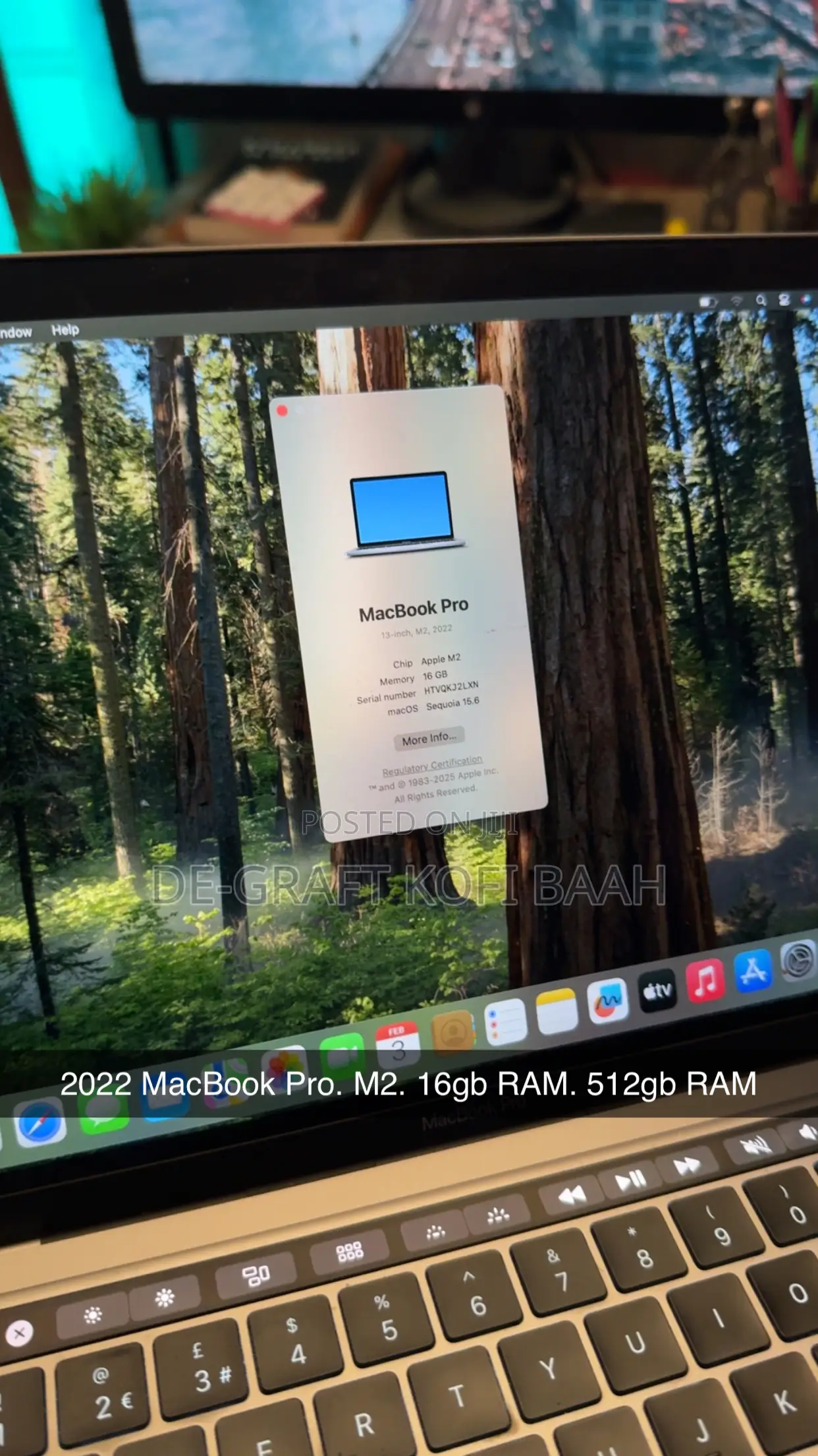 New Laptop Apple MacBook Pro 2022 M2 16GB Apple M2 SSD 512GB