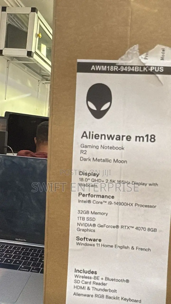 Laptop Alienware M17x R2 32GB Intel Core i9 SSD 1T