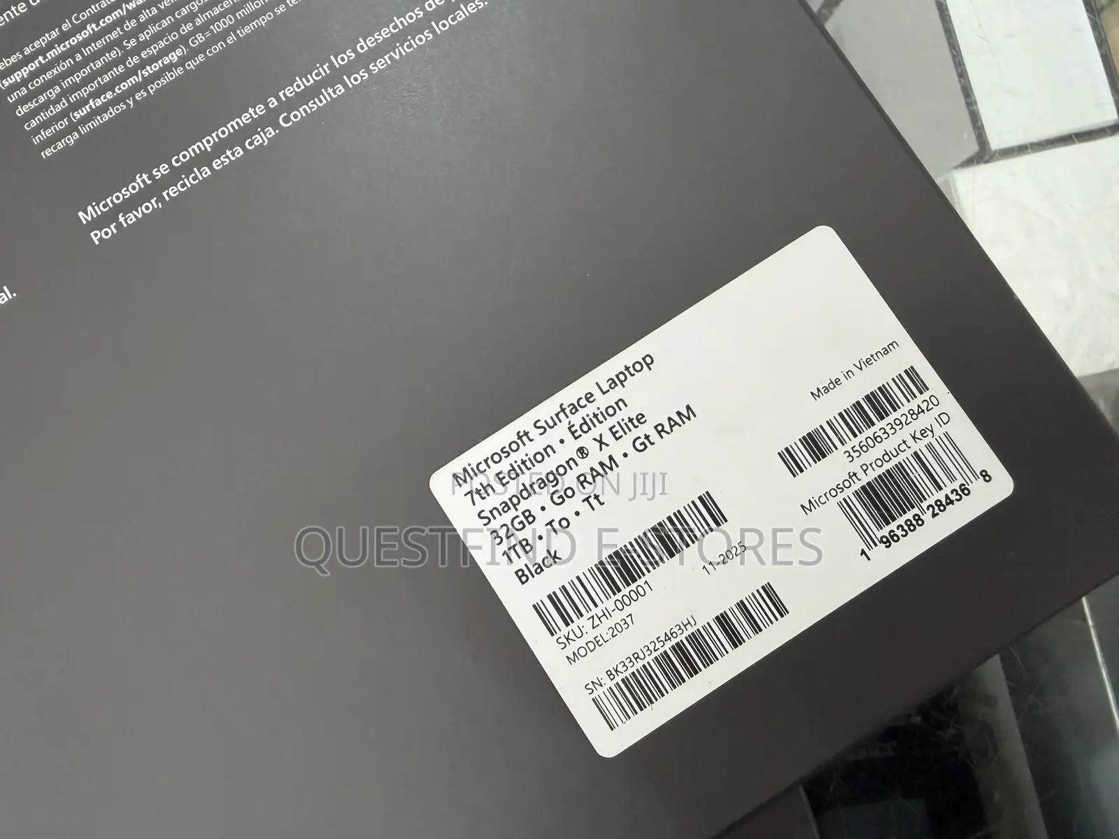 New Laptop Microsoft Surface Laptop 7 32GB Intel Core Ultra 7 SSD 1T