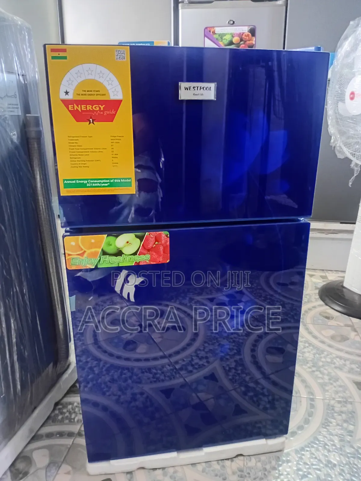 Westpool Blue Freshness 80l Table Top Double Door Fridge