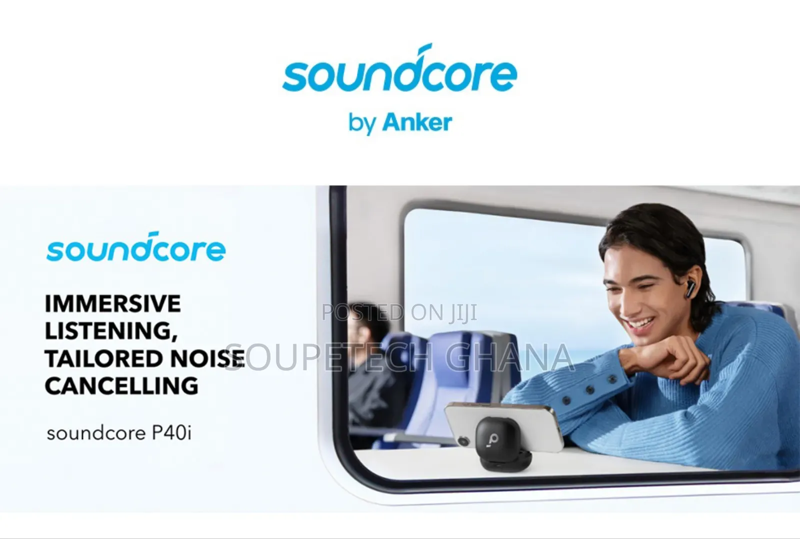 Soundcore P40i Noise Cancelling Earbuds–Long Battery Deep Bass