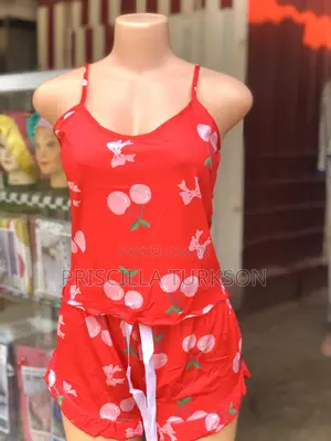 Two Piece Ladies Night Wear - Pink -Xl