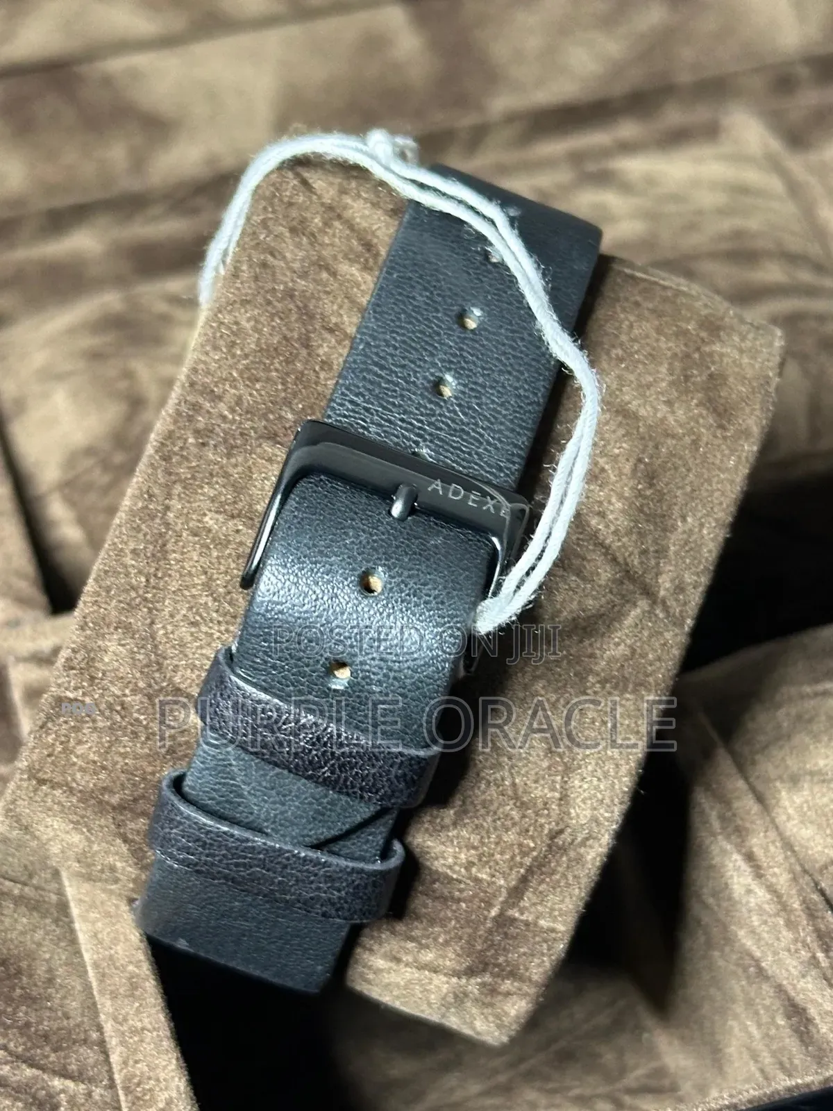 Adexe 1868e-t02 Grande Watch With White Dial With Gray Leather Strap