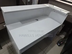 White Shape Reception Desk