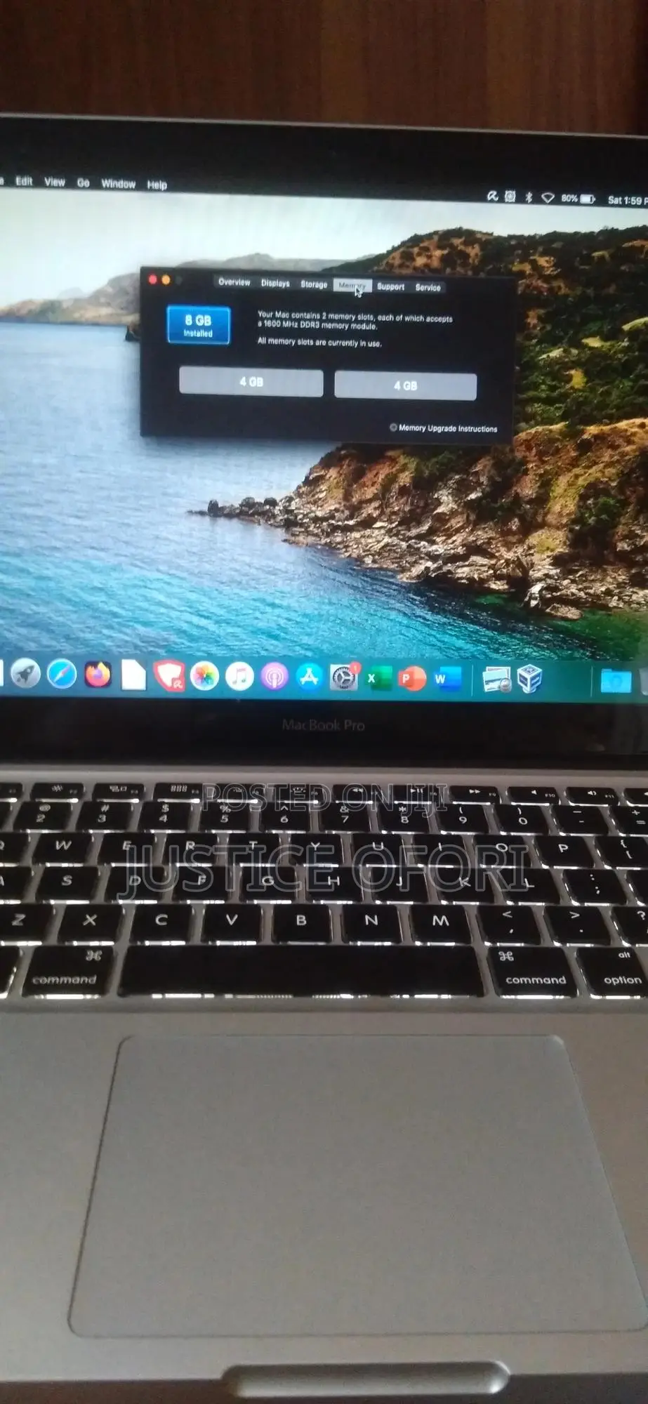 Laptop Apple MacBook Pro 8GB Intel Core i5 SSD 500GB