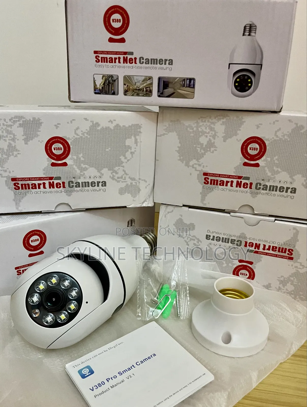 Bulb Shaped Portable CCTV Camera (Wi-Fi)
