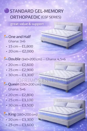 Gel Memory Foam Mattress in a Box (Jsk Products)