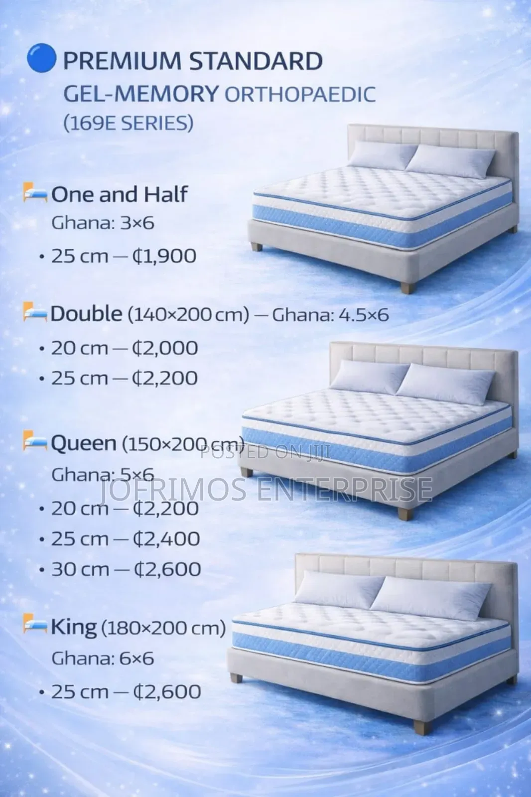 Gel Memory Foam Mattress in a Box (Jsk Products)
